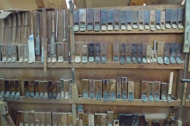 木材加工の道具・鉋の数々