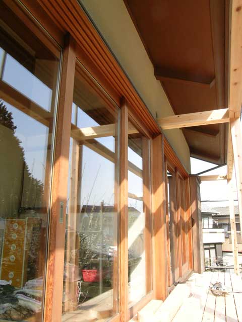 築13年　木製バルコニーを交換